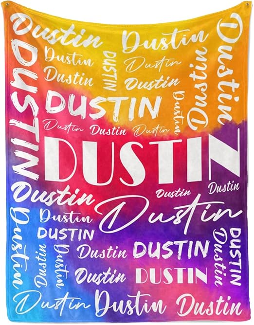 Name Blanket Personalized Name Blanket Customized Blanket with Name Text for Adult Kid Birthday Christmas Mothers Fathers Valentines Day Gift