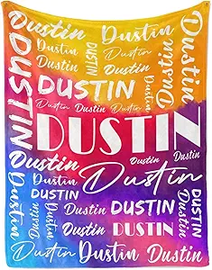 Name Blanket Personalized Name Blanket Customized Blanket with Name Text for Adult Kid Birthday Christmas Mothers Fathers Valentines Day Gift