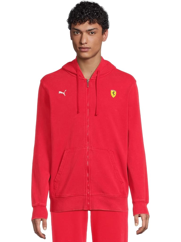 Red PUMA Scuderia Ferrari Sportswear Hooded Sweat Jacket