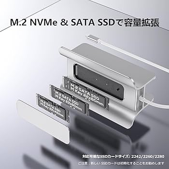 Amazon.co.jp: PULWTOP 5 in 1 USB C ハブ Mac Mini用 スタンド