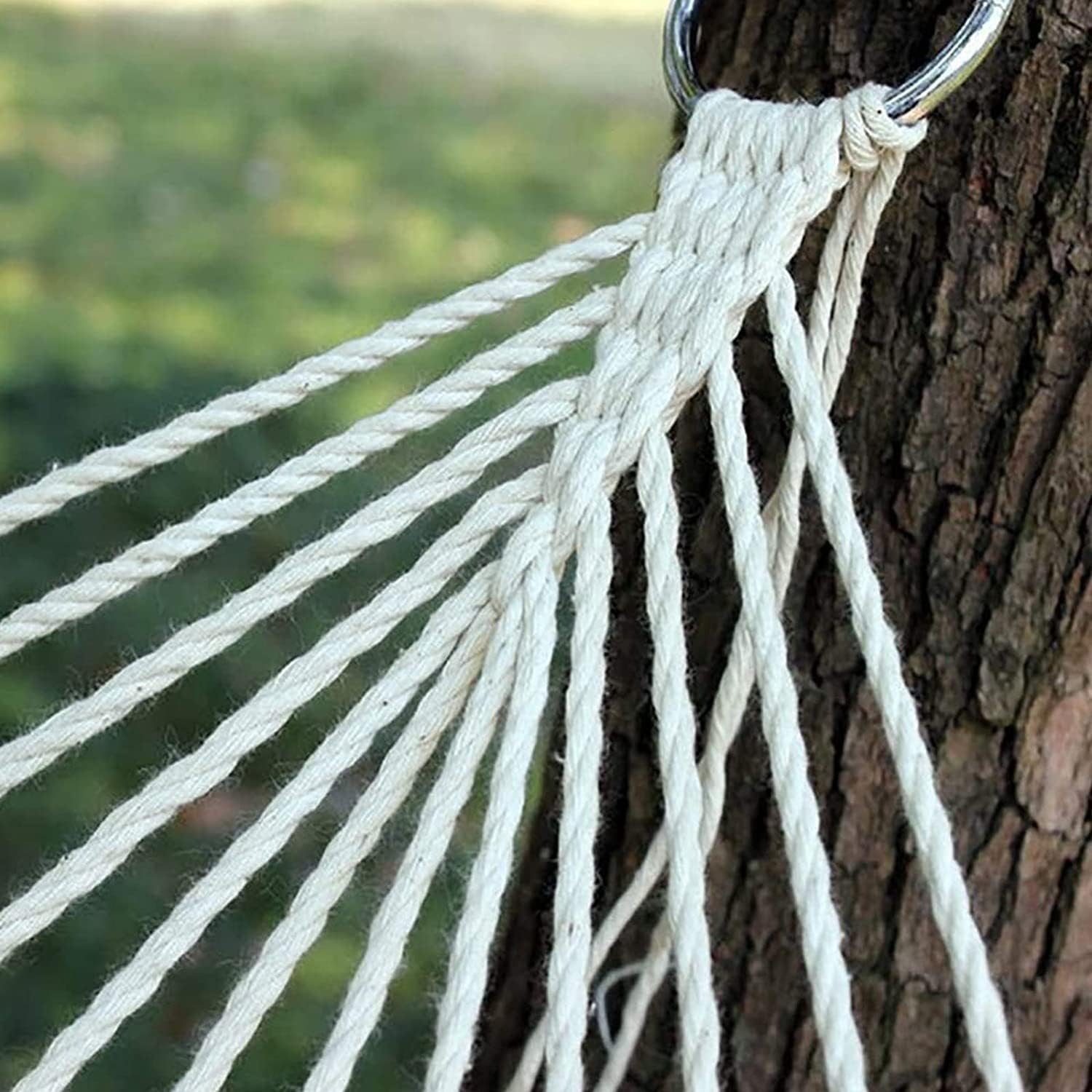 Amaca da campeggio all'aperto Amaca In Rete Intrecciata 200 * 80 Cm In Corda Super Traspirante An-ti-rotolamento Per Interni Ed Esterni Balcone Giardino Campeggio Spiaggia 200 Kg Di Carico