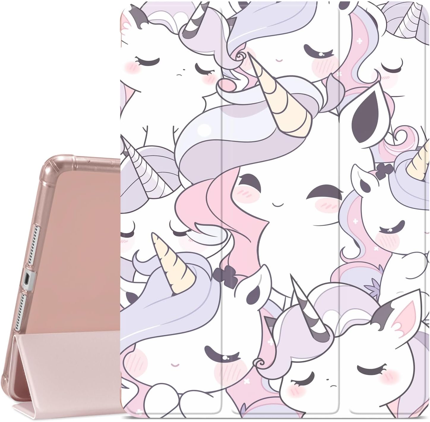 Funny Duck Printed Case for iPad (A16) 11th Gen 2025 11-inch/10th Gen 2022 10.9 inch Protective Case for Girls Boys,Pencil Holder & Clear Soft TPU Back & Trifold Cover for Women for Women