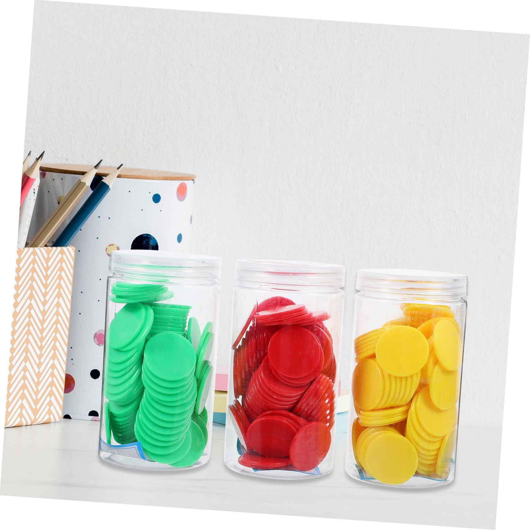 Fichas De Conteo Matemático De Plástico – 200 Piezas En 5 Colores, Discos Redondos De 2.5 Cm, Material Educativo Para Niños Y Escuela