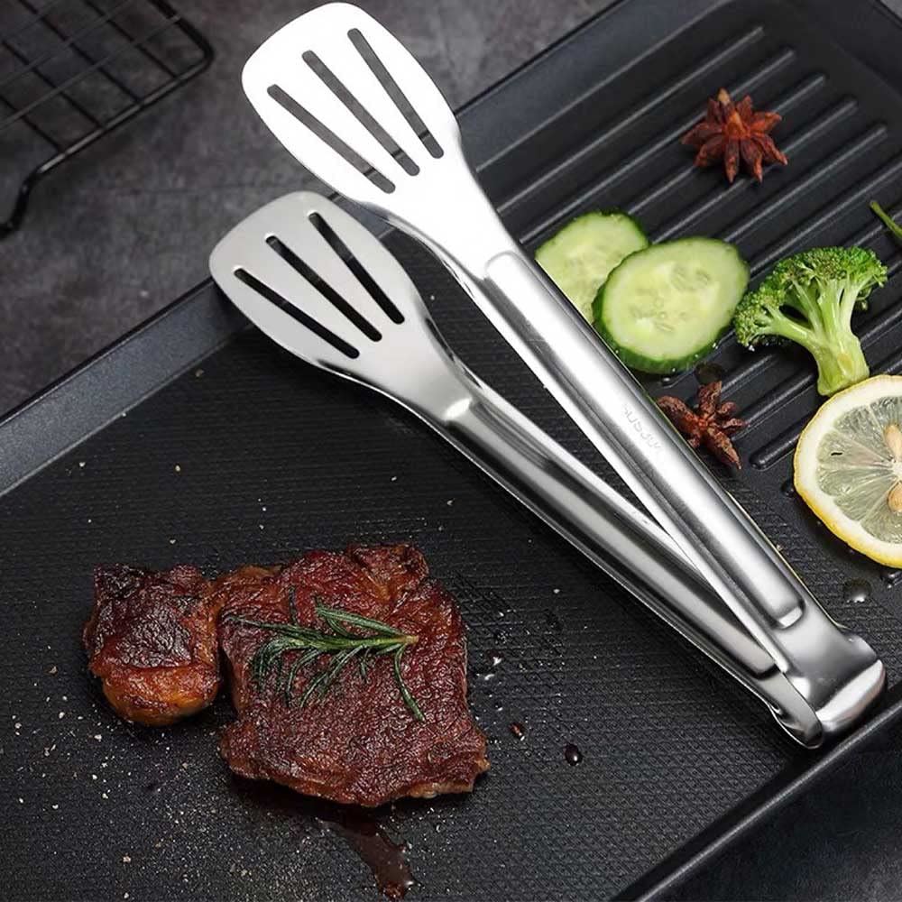 Set Di 2 Pinze Da Cucina In Acciaio Inox 30 Cm - Punta Dentata Precisa - Pinze Alimentari Per Barbecue, Cucina E Pasticceria, Utensili Professionali. Pinze Cucina Inox - Foto 9