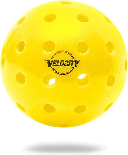 Velocity Pickleballs de primera calidad - Certificado USAPA  Diseño de 40 agujeros para un máximo rendimiento al aire libre  Tamaño y peso oficiales
