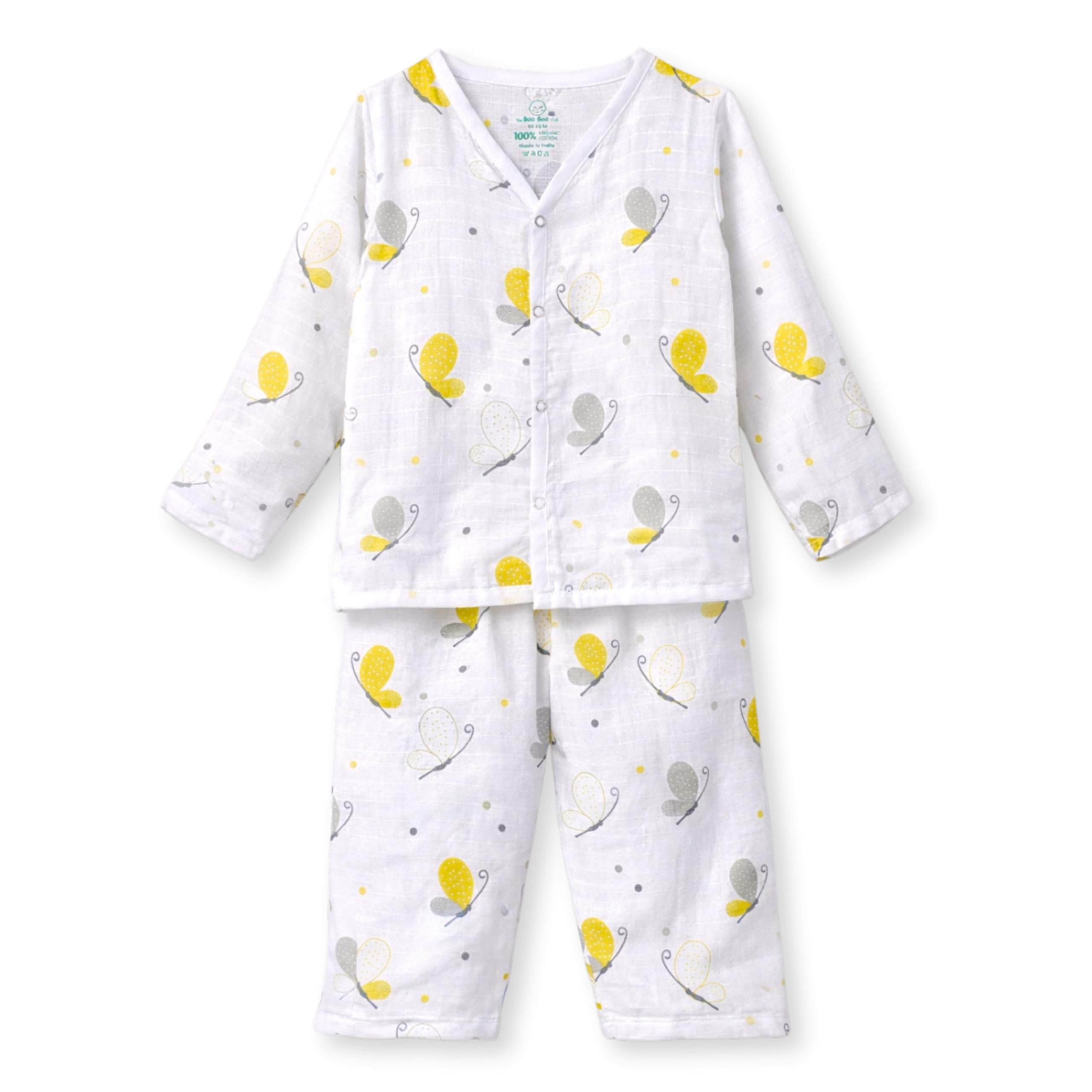 Toon Toon 100% Organic Cotton Muslin Night Suit for Baby Girl and Boy 12-image-40