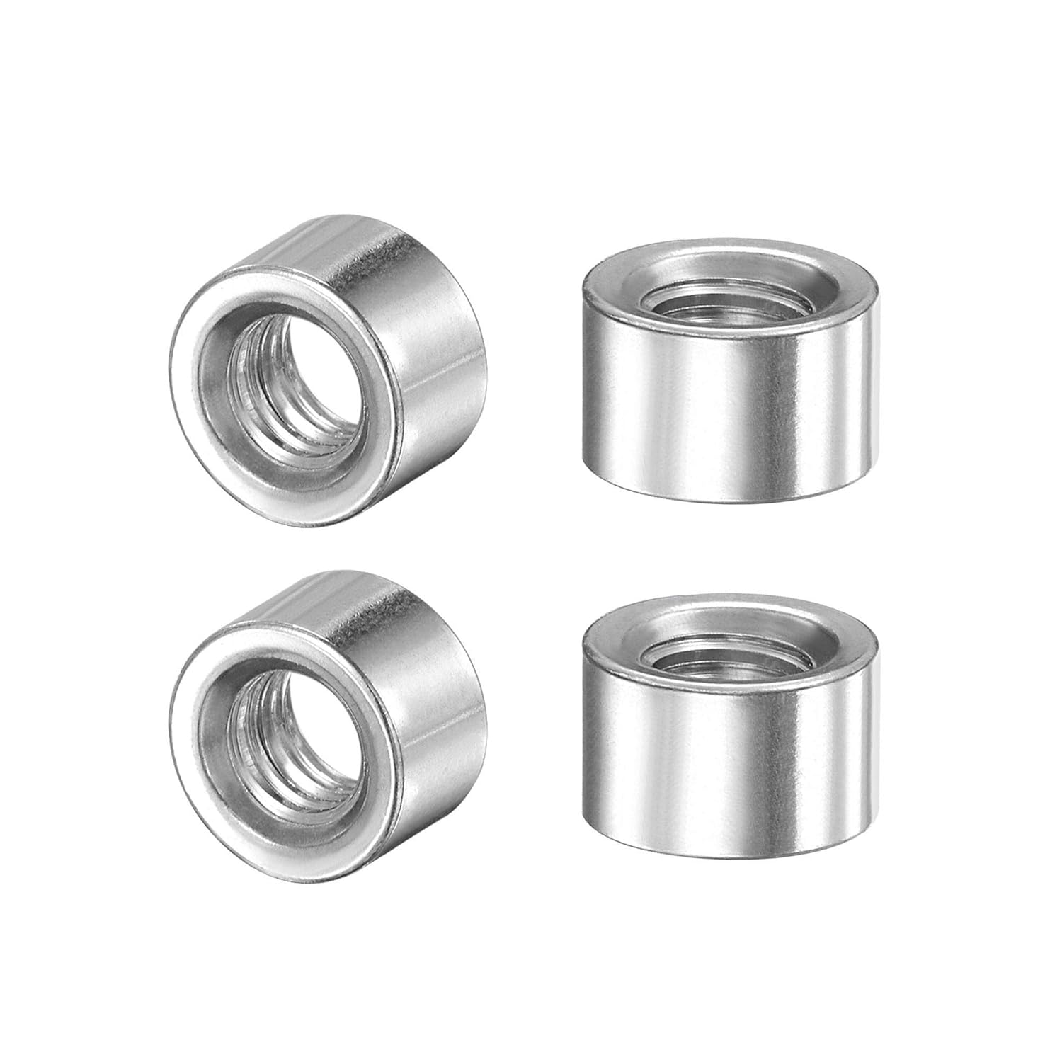 uxcell Round Weld Nuts, M6 x 10mm x 6mm Weld On Bung Female Nut