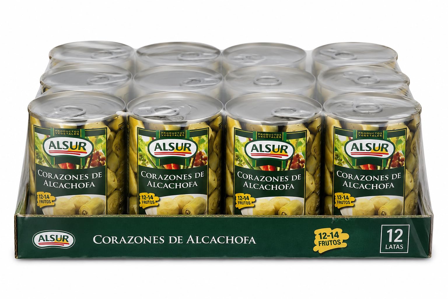 MADALO - ALSUR Corazones de Alcachofa (Pack 12 latas 240grs) | Calibre uniforme; textura tierna; listas para cocinar; calidad profesional