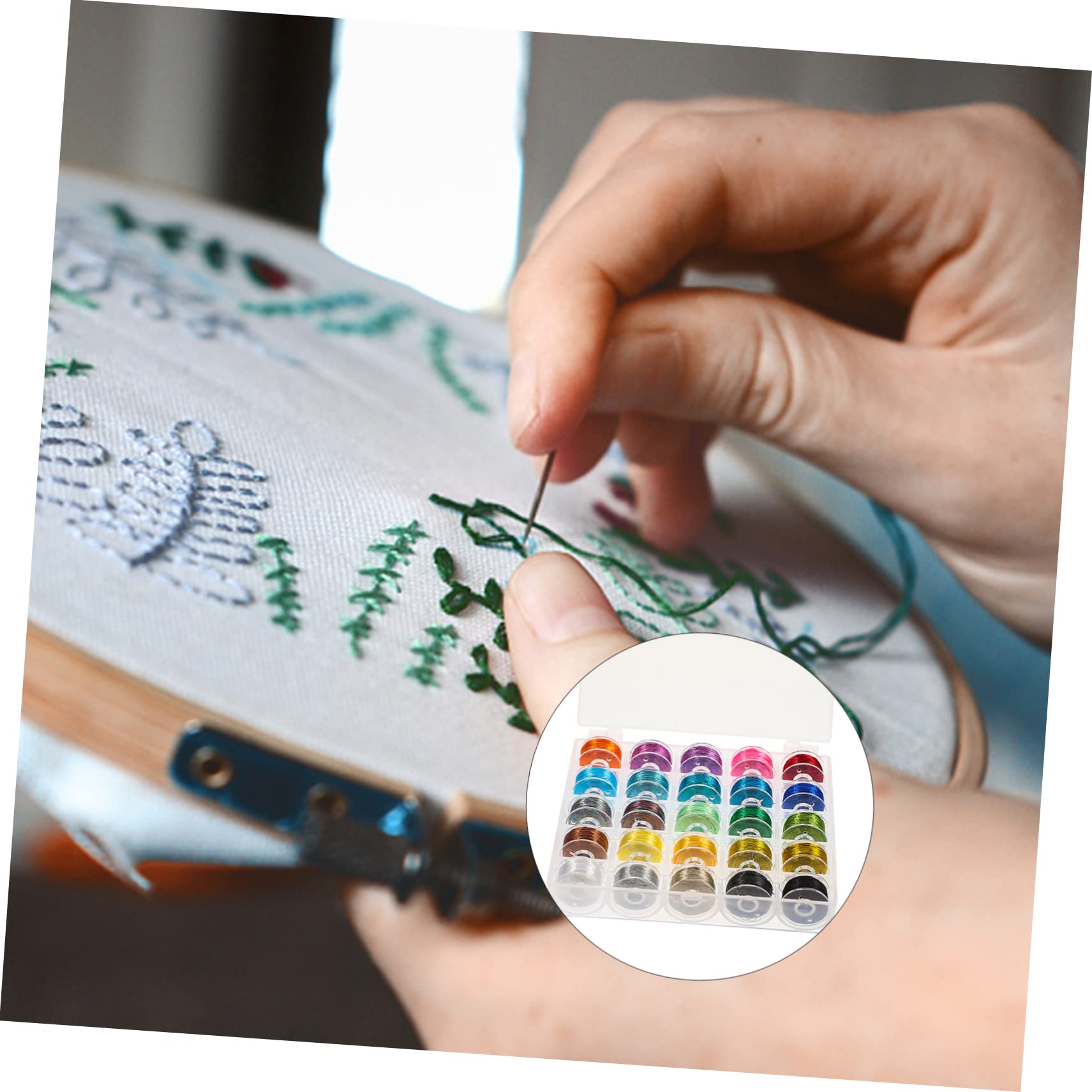 SHINEOFI 75 Rollos hilo de bordar hilo de coser de poliester bordado bricolaje hilos hilo de bordado embroidery kit embroidery thread hilos de bricolaje hilo de coser casero el plastico