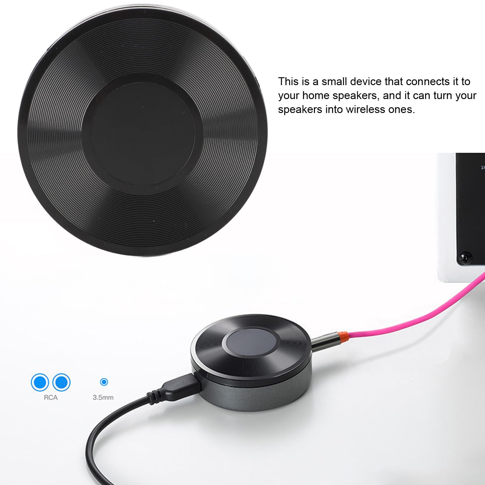Odbiornik Muzyczny HiFi, Bezprzewodowy Streamer Wi-Fi z obsługą Multiroom dla Radia DLNA DEEZER Tuneln i Smartfonów