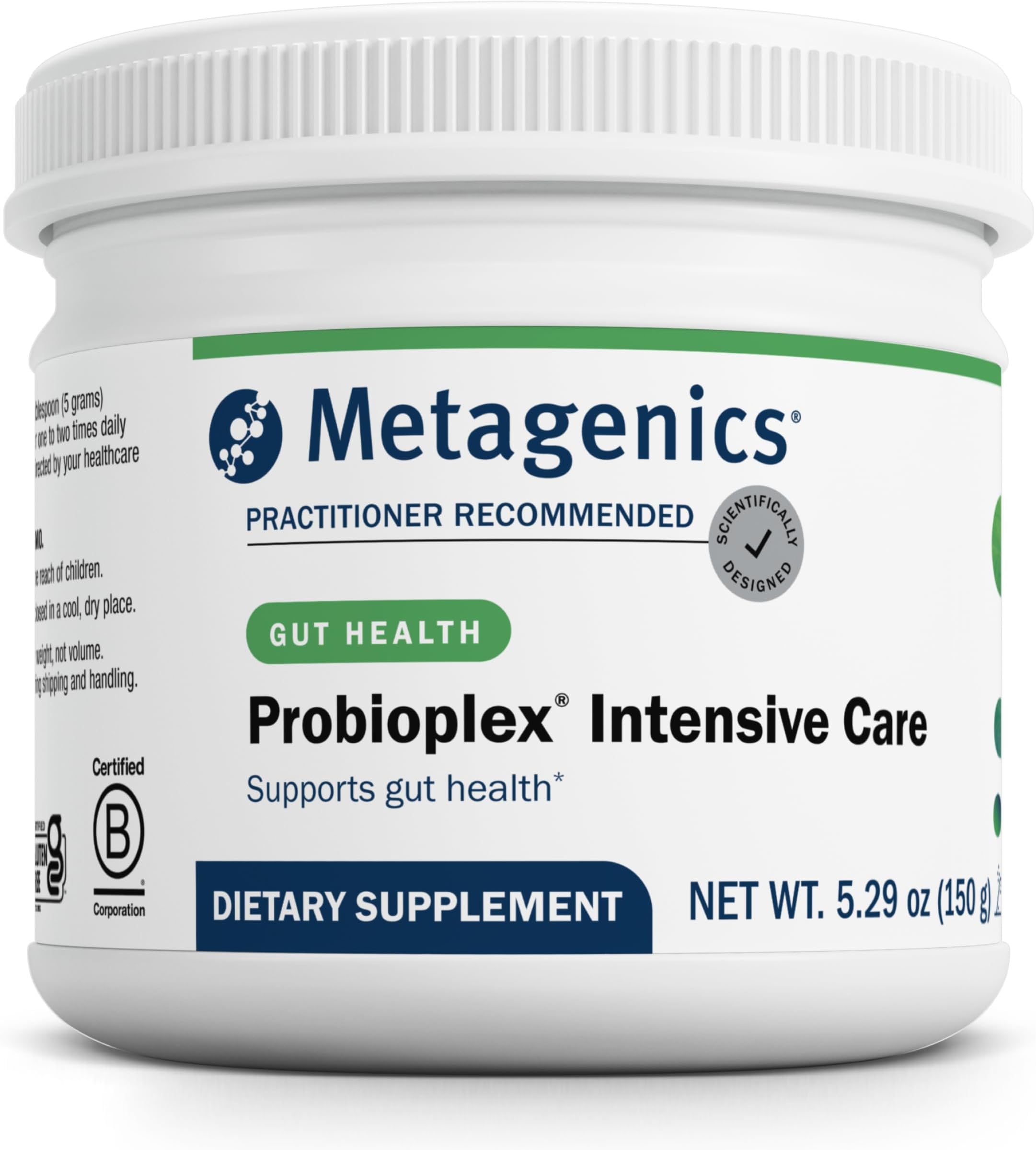 Metagenics Probioplex Intensive Care - Prebiotic Powder with Lactoferrin & Lactoperoxidase - Supports Gut Microbiome, Immune & Digestive Health* - Non-GMO, Gluten-Free, Clinically Tested - 5.29 oz