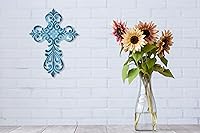 Vista 2 de Ardour Cruz de pared decorativa de metal decoraciones espirituales de metal para el hogar religioso colgante cruz decoración de pared 8.6 x 6.2