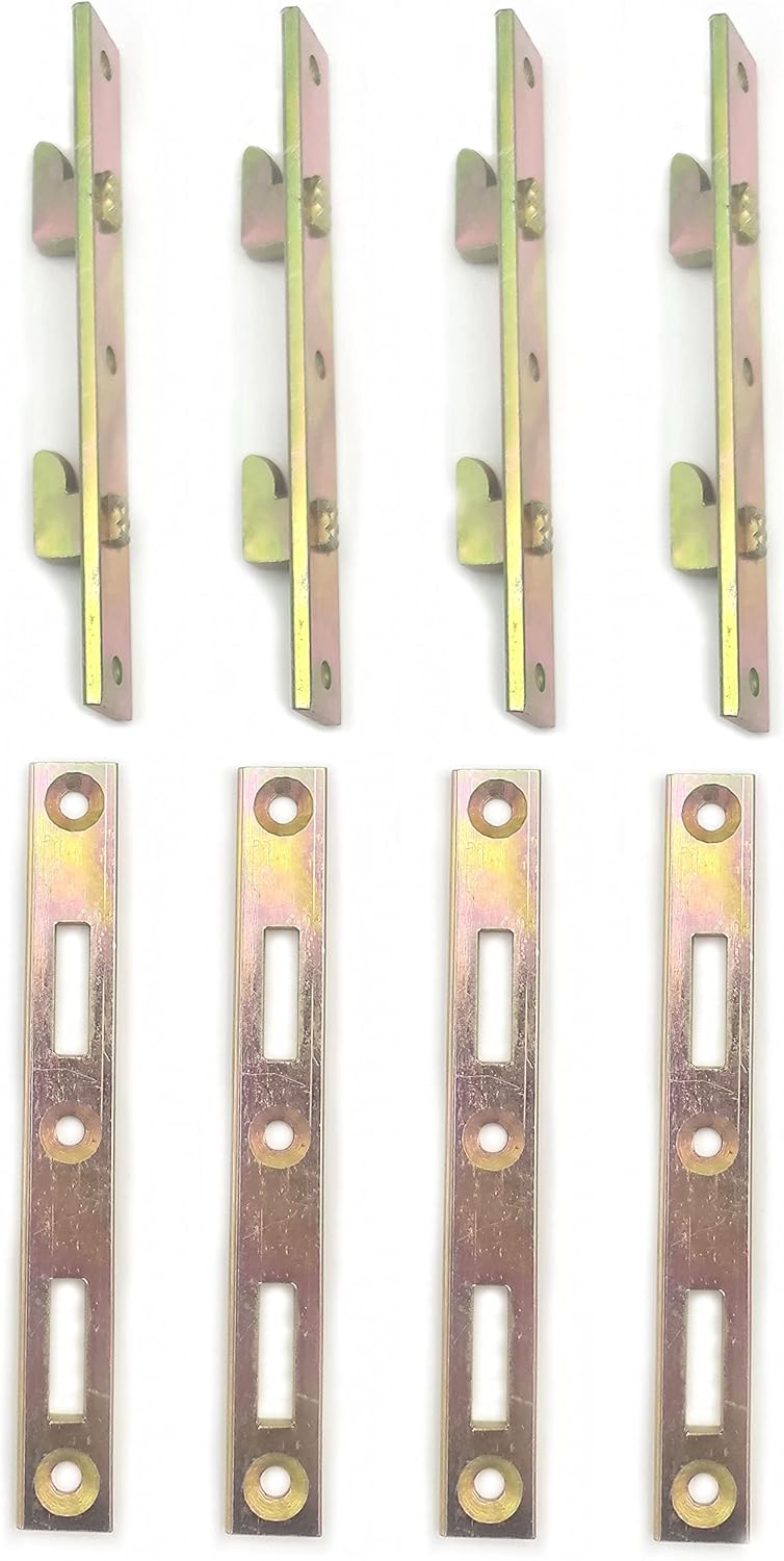 METAL MAGERY Bed Rail Fasteners 5" Set of 4 Bed Rail Brackets Heavy Duty Bed Frame Rail Hardware
