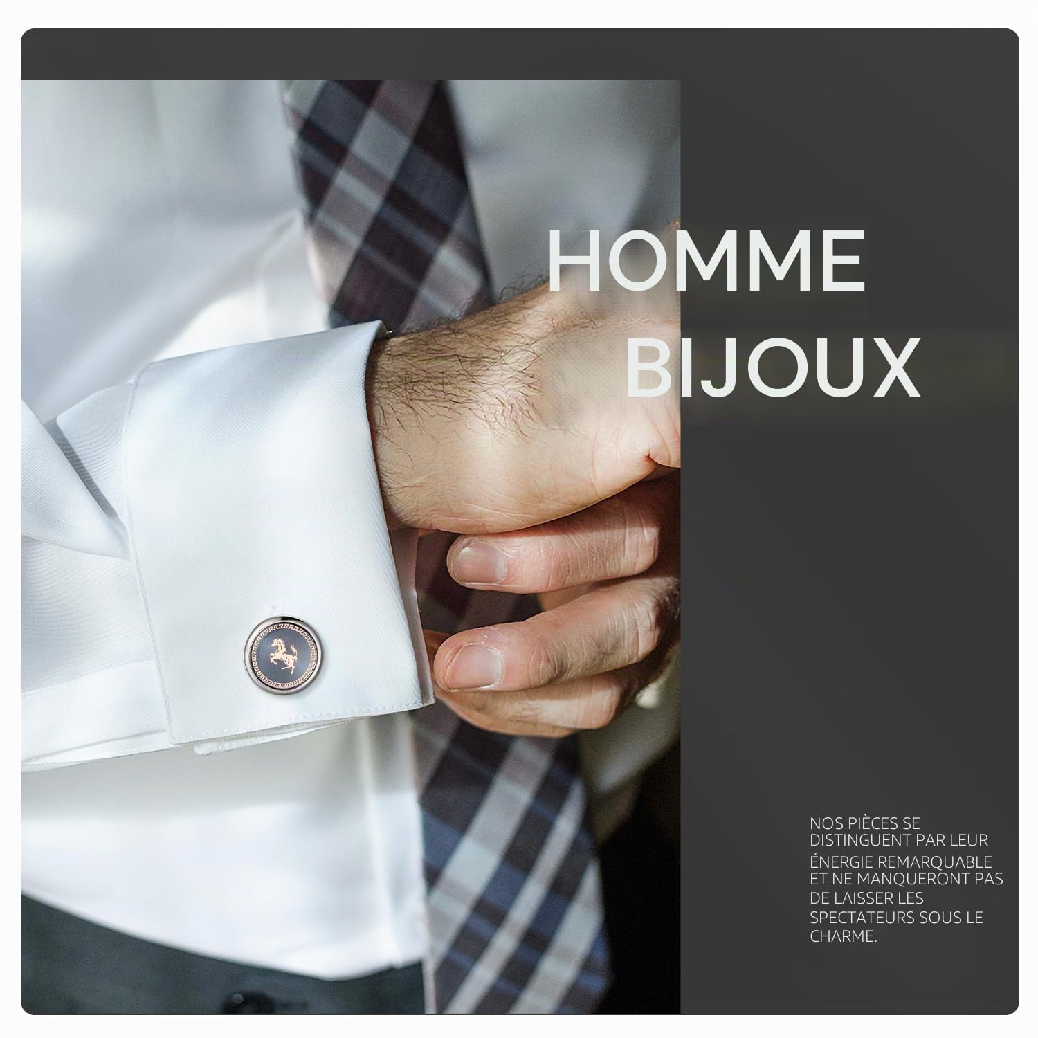 Boutons de manchette en argent pour homme - Cadeau de fête des pères - Cadeau de mariage - 24 PC Golden, Burgundy, Navy Blue, Laiton