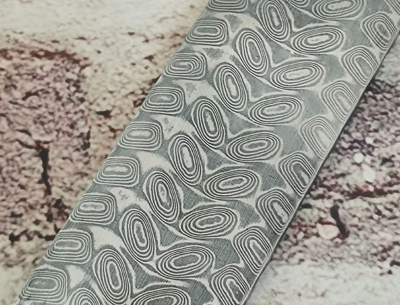Fait à la Main VG10 Damas Barre de Billettes en Acier Inoxydable pour Couteau Fabrication de Lame Vierge | Fabrication de Bijoux | (220x30x3mm,Paddy)
