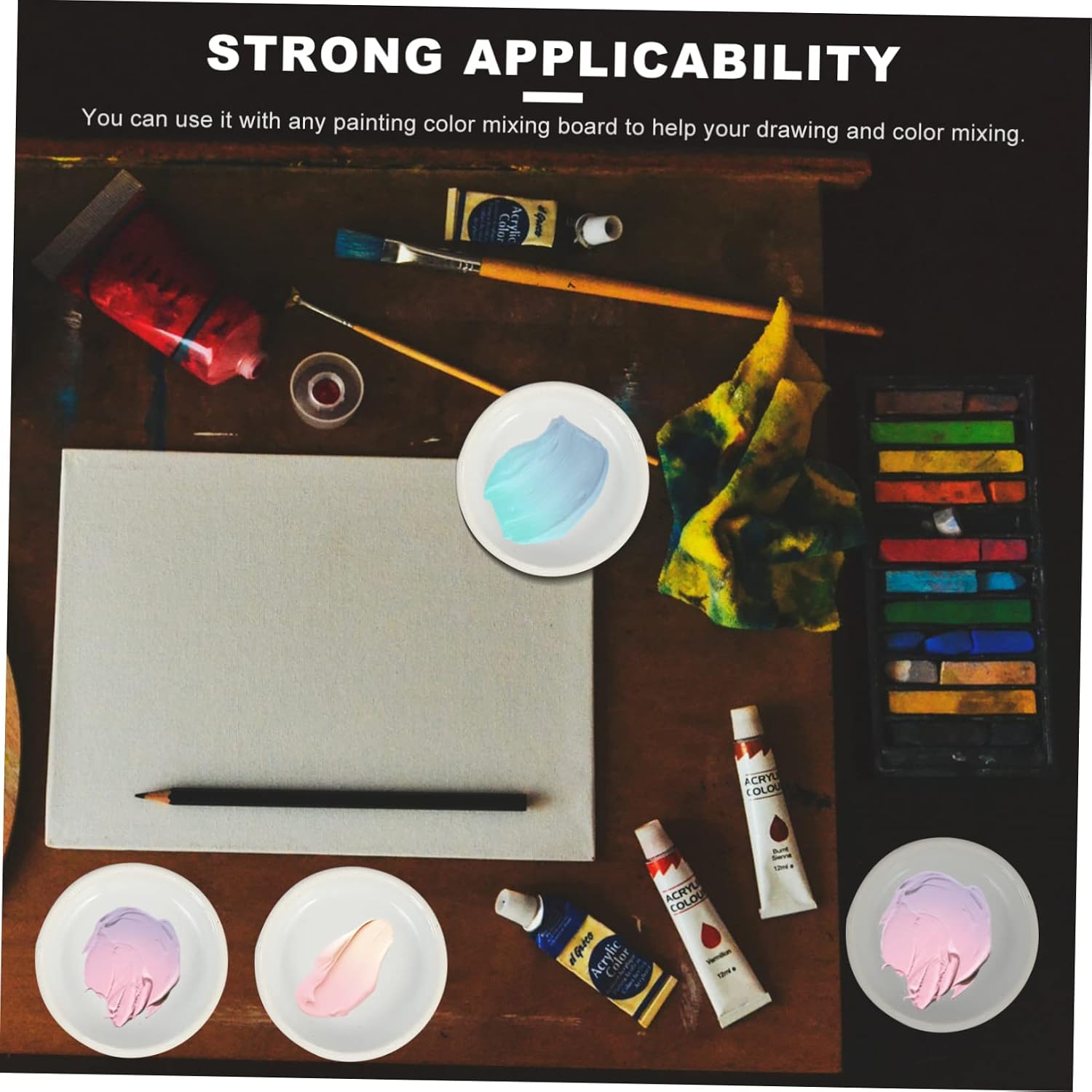 Homoyoyo 1Set Ceramic Watercolor Mixing Tray Paint Plate for Artists Students Color Mixing Board for Watercolor Painting Present for Painting Enthusiasts