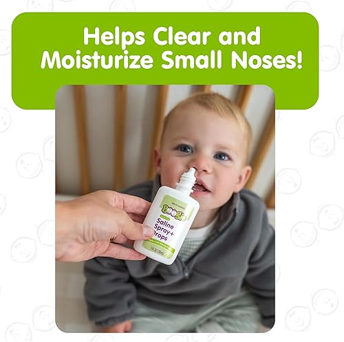 Miniatura 4 de Boogie Spray nasal y gotas salinas para bebés, alivio de alergias, descongestionante en aerosol nasal, apto para FSAHSA, fabricado con solución