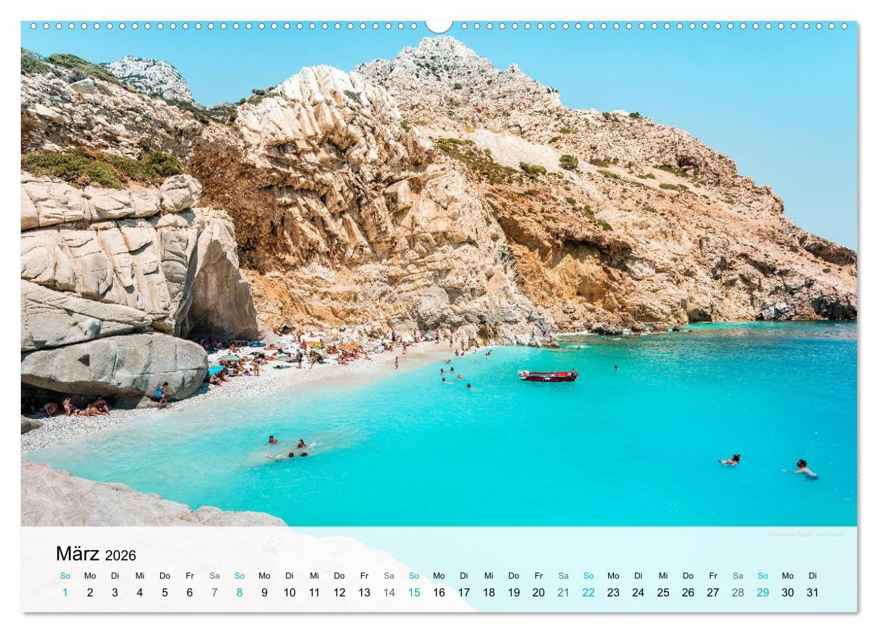 Griechenland - Inselparadies in Europa (hochwertiger Premium Wandkalender 2026 DIN A2 quer), Kunstdruck in Hochglanz: Schönste Fotos der Griechischen Inseln (CALVENDO Orte)