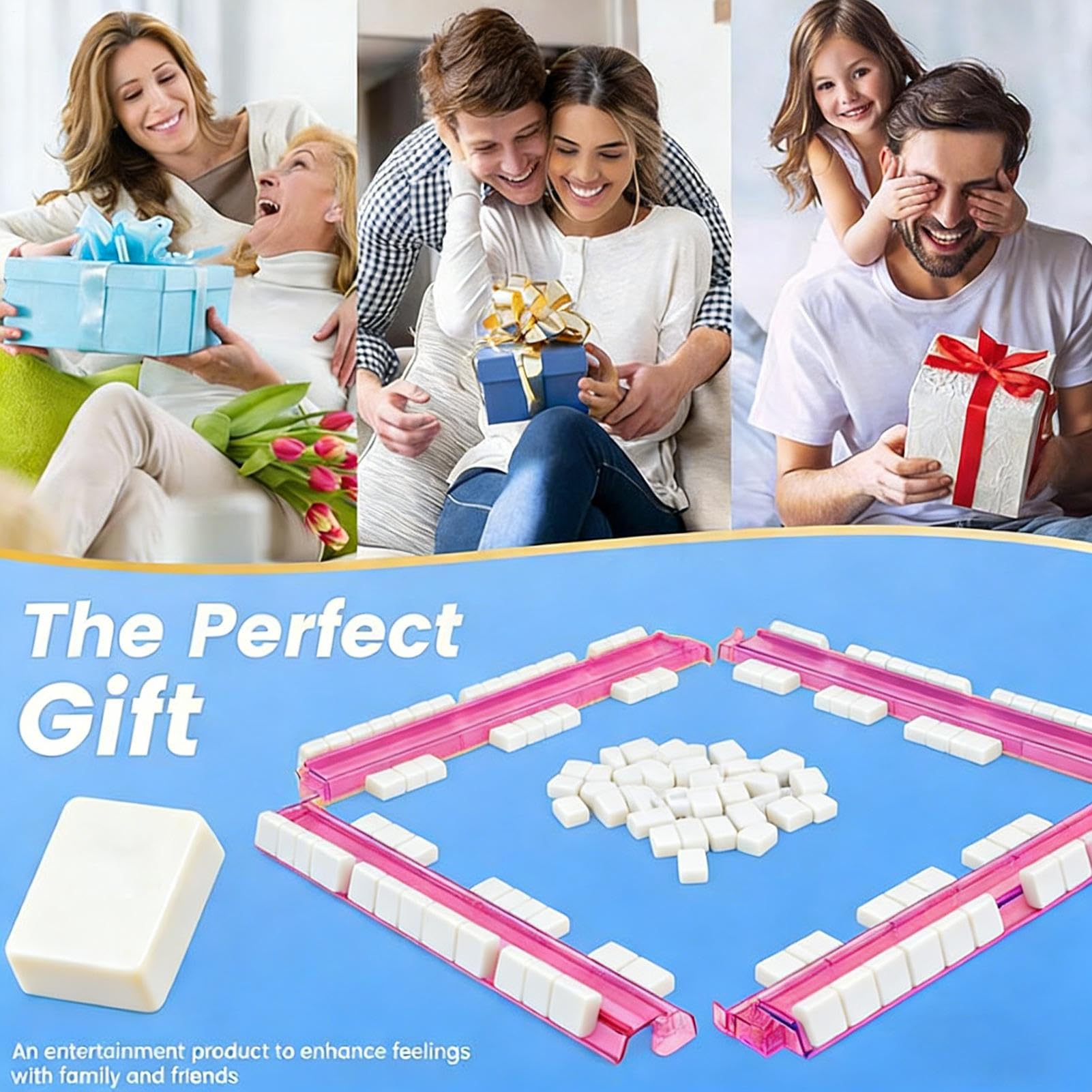 Mahjong Rack e Pushers 4 Pezzi Forniture per giochi da tavolo