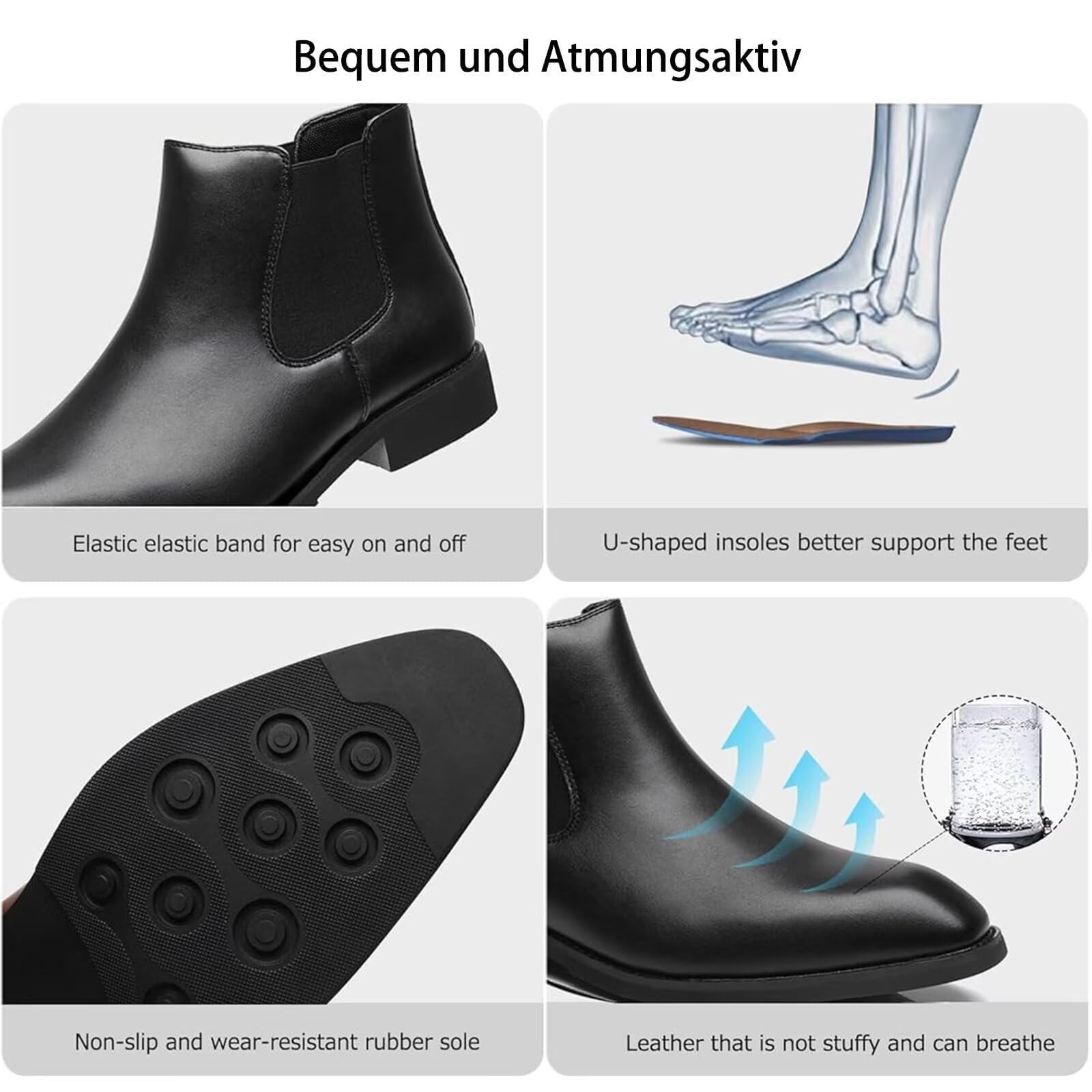 SANNAX scarpe da uomo Chelsea boots Stivaletti vintage alla moda Business high-top casual da uomo Mocassini formali