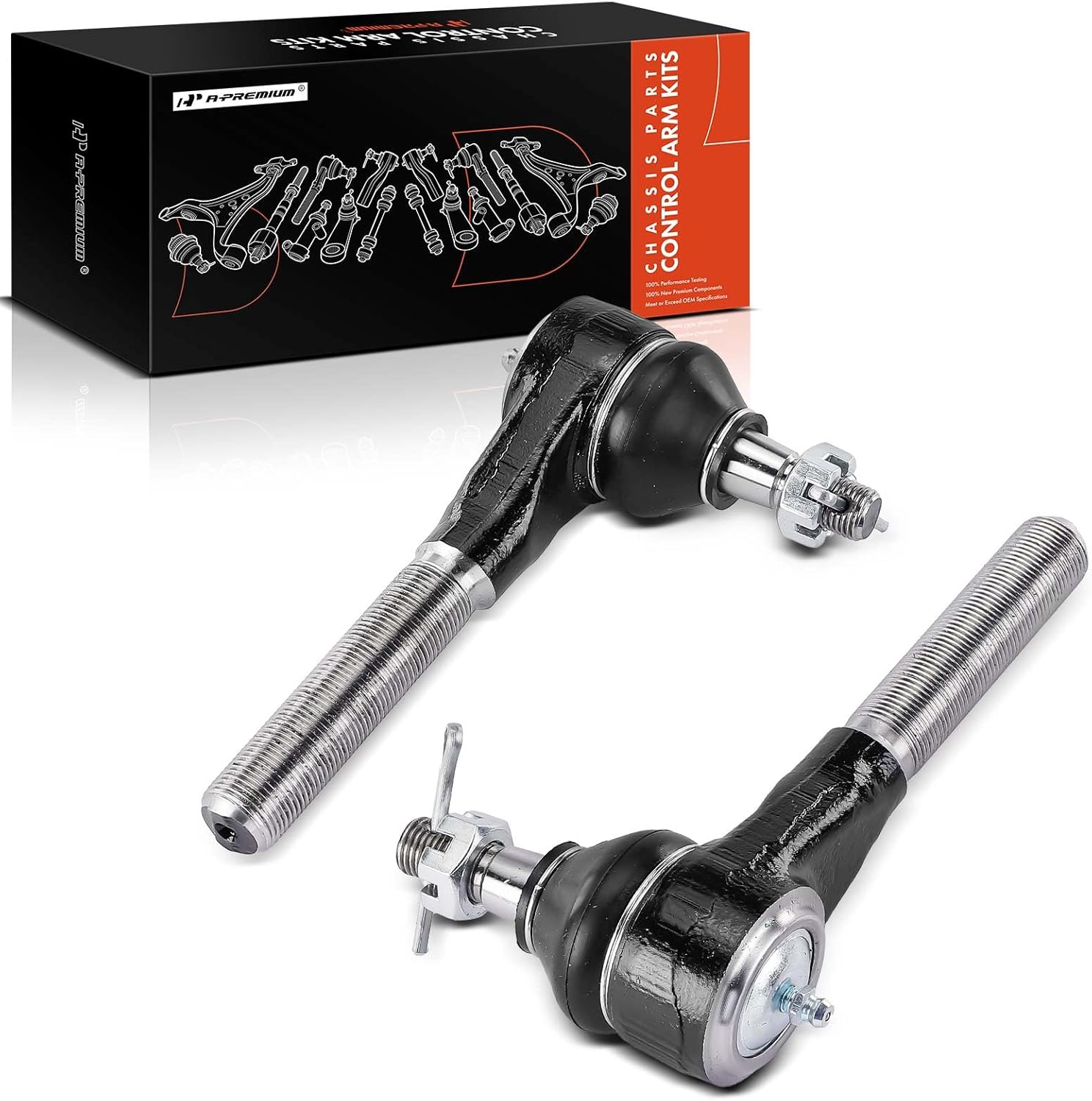 A-Premium 2 x Front Outer Tie Rod Ends, Compatible with Dodge Ram 1500 2000-2001, Ram 2500 2000-2002, Ram 3500 2000-2002, RWD