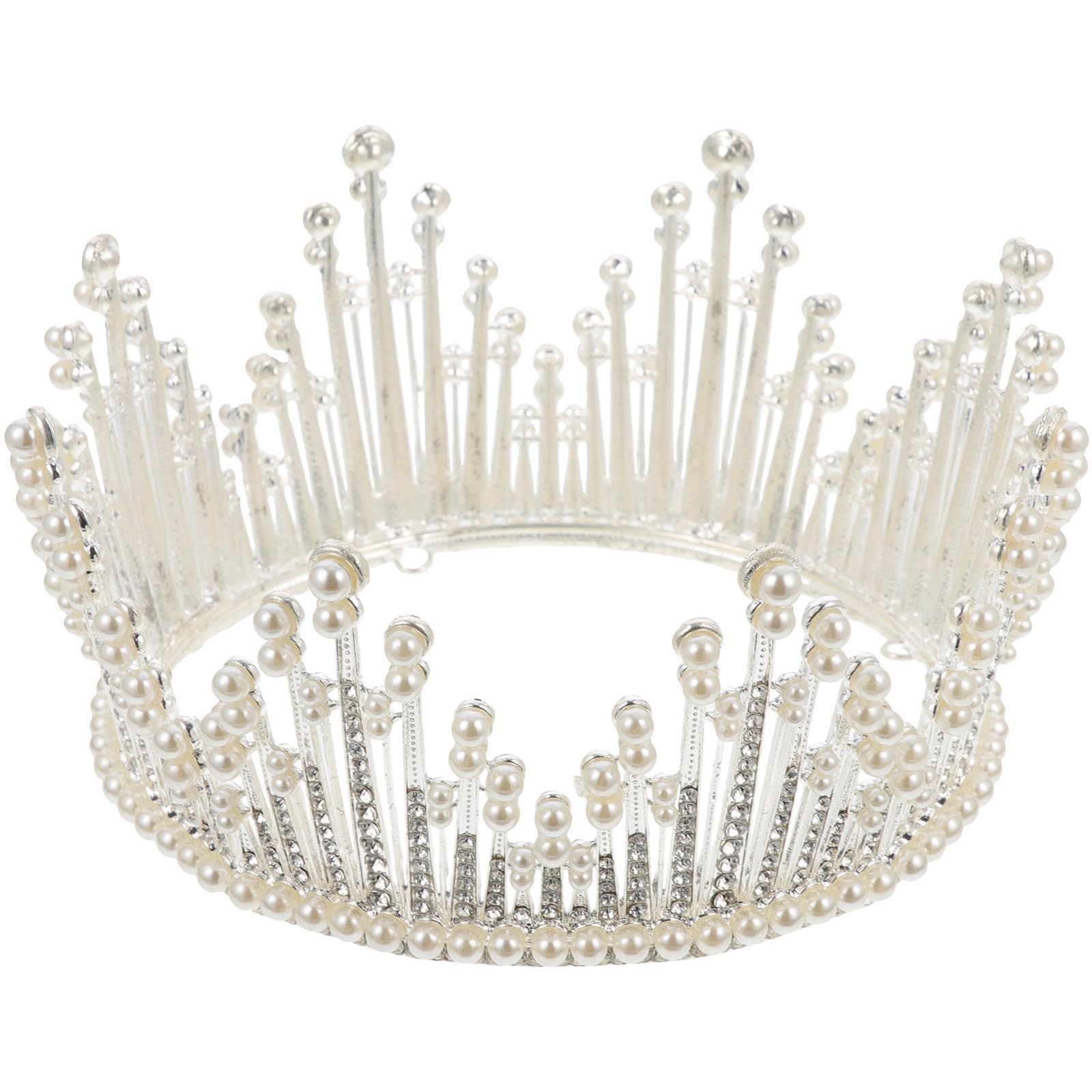 Artibetter Tocado de Boda Diadema de Perlas para Mujer, Accesorio de Plata Elegante y Único para Fotografía y Eventos Nupciales