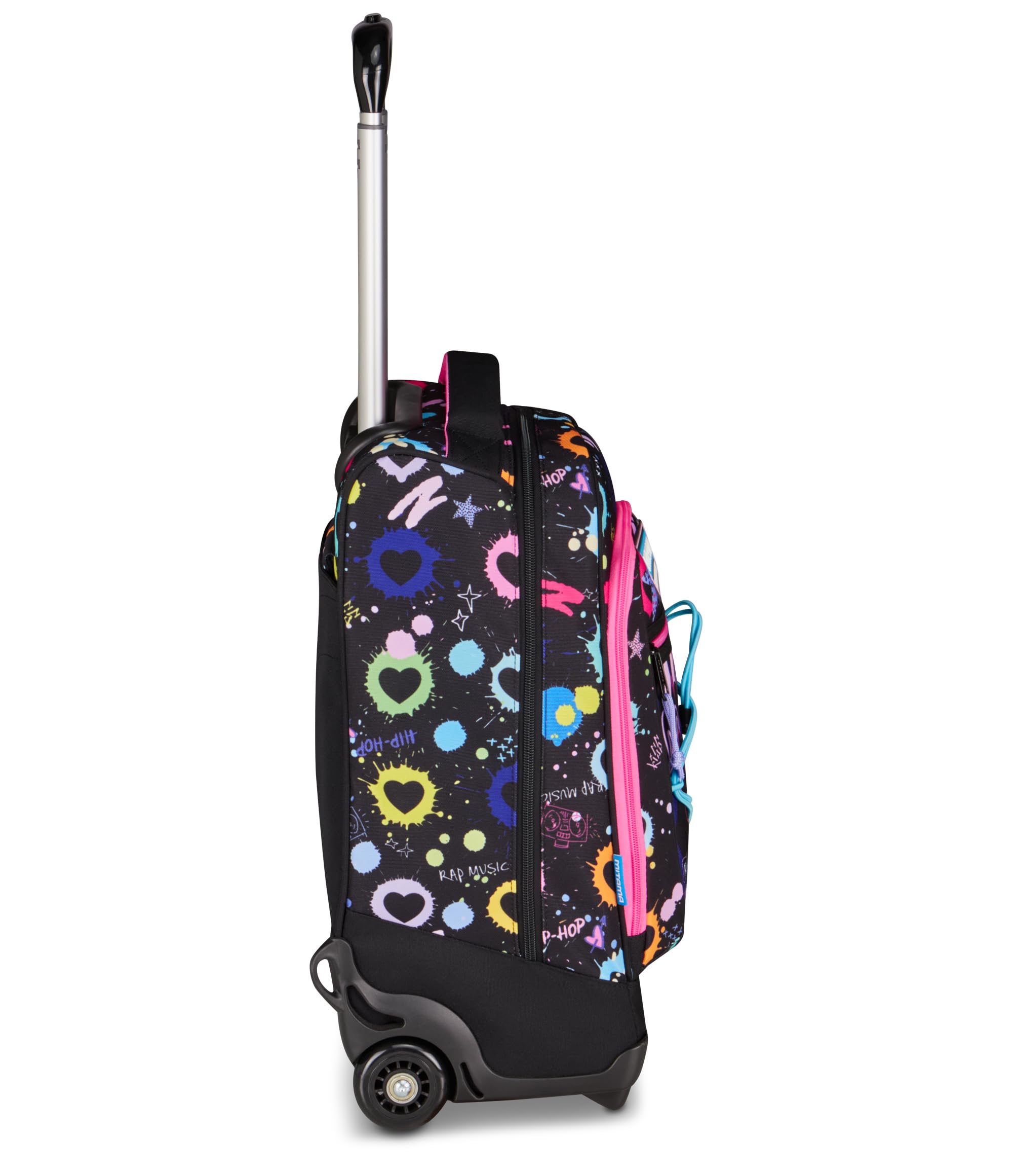 Mitama Zaino Trolley M-Power MusicLove, Spallacci a scomparsa, Bambini e Bambine, Tasca Porta Borraccia, Doppio uso, Maxi Capienza, nero
