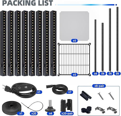 Miniatura 3 de Barrina Soporte para plantas con luz de cultivo para plantas de interior, estante para plantas con luz de crecimiento de espectro completo, paquete