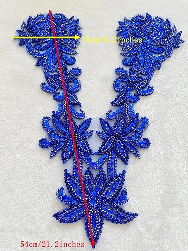 Miniatura 6 de Apliques y parches hechos a mano con cristales de diamantes de imitación para coser en encaje, accesorios de costura para bodas, bailes,