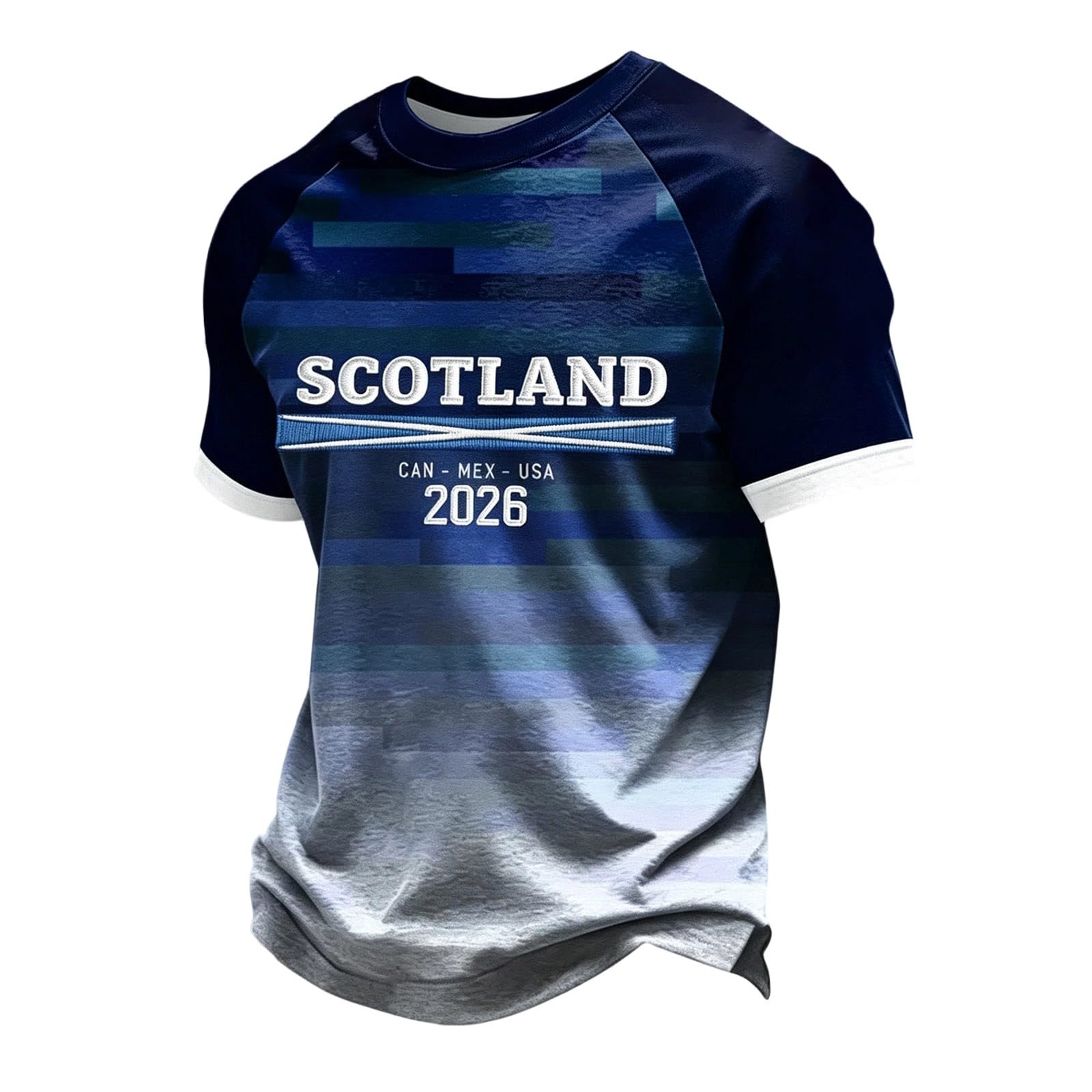 Scotland Flag Soccer T-Shirt Football 2026 Merchandise, Retro Scotland Flag Short Sleeve Crewneck Tee Top for Men Women Kids, Gift for Football Fans & Supporters — image 1