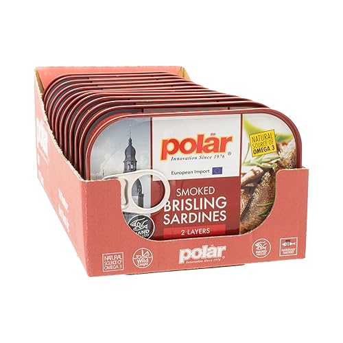 Miniatura 6 de MW Polar Sardinas Brisling Ahumadas en Aceite de Canola, Lata de 3.52 oz, Capturadas en la Naturaleza (Paquete de 12)