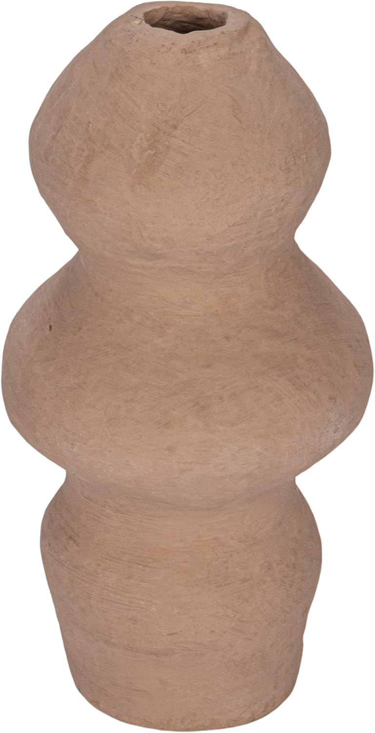 Creative Co-Op Handmade Large Paper Mâché Vase with Dusty Color and Smooth Design, Pink