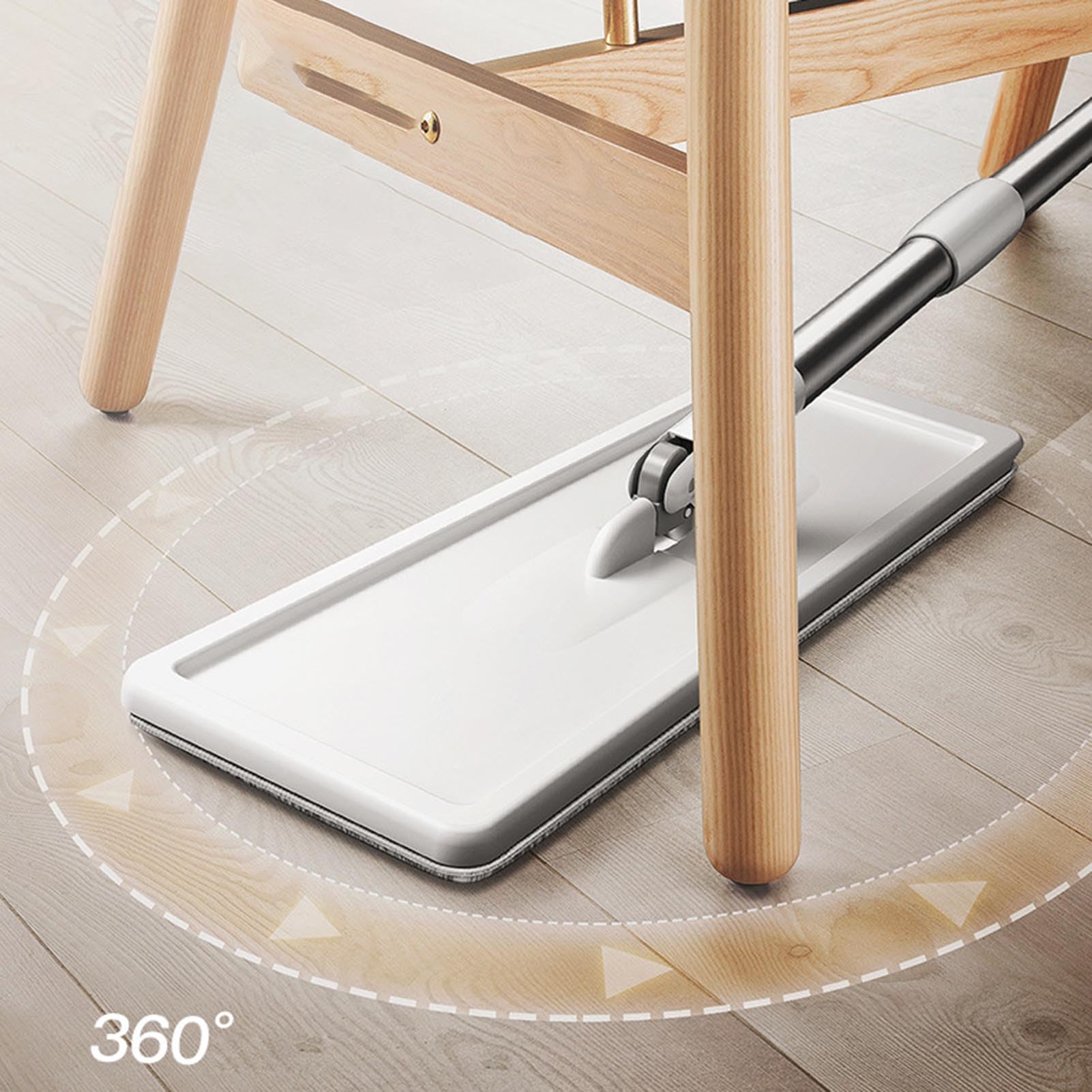 Set di secchielli per mop piatte a mani libere - di pulizia del pavimento con tampone in microfibra | Ricariche di mop lavabili riutilizzabili per laminato, legno, piastrelle e kit di equiche