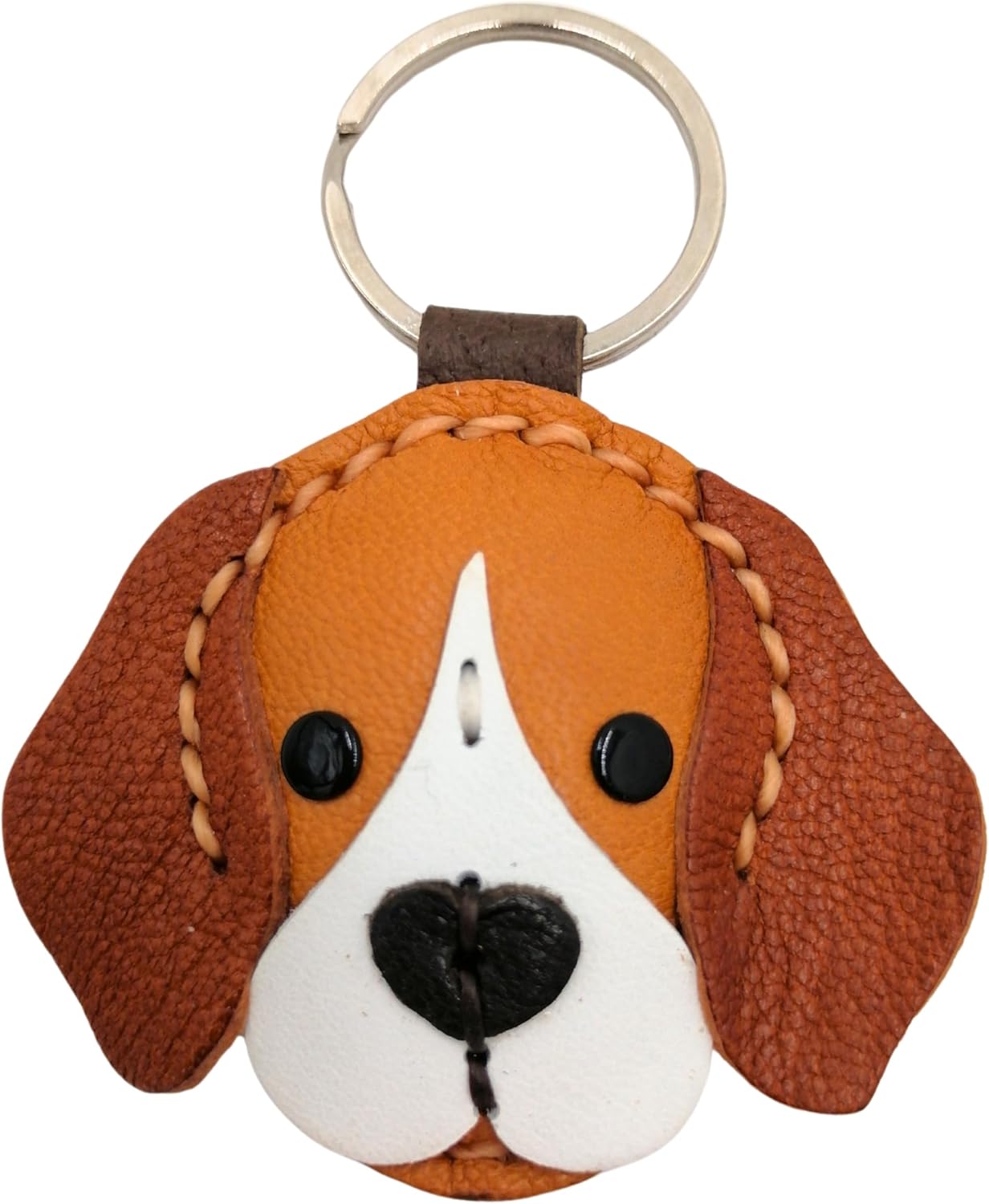 Genuine Leather Keychain, Animal Keyring, Bag Purse Charm Pendant Gifts Handmade, Cute Key Holder, Pets Lover Accessories