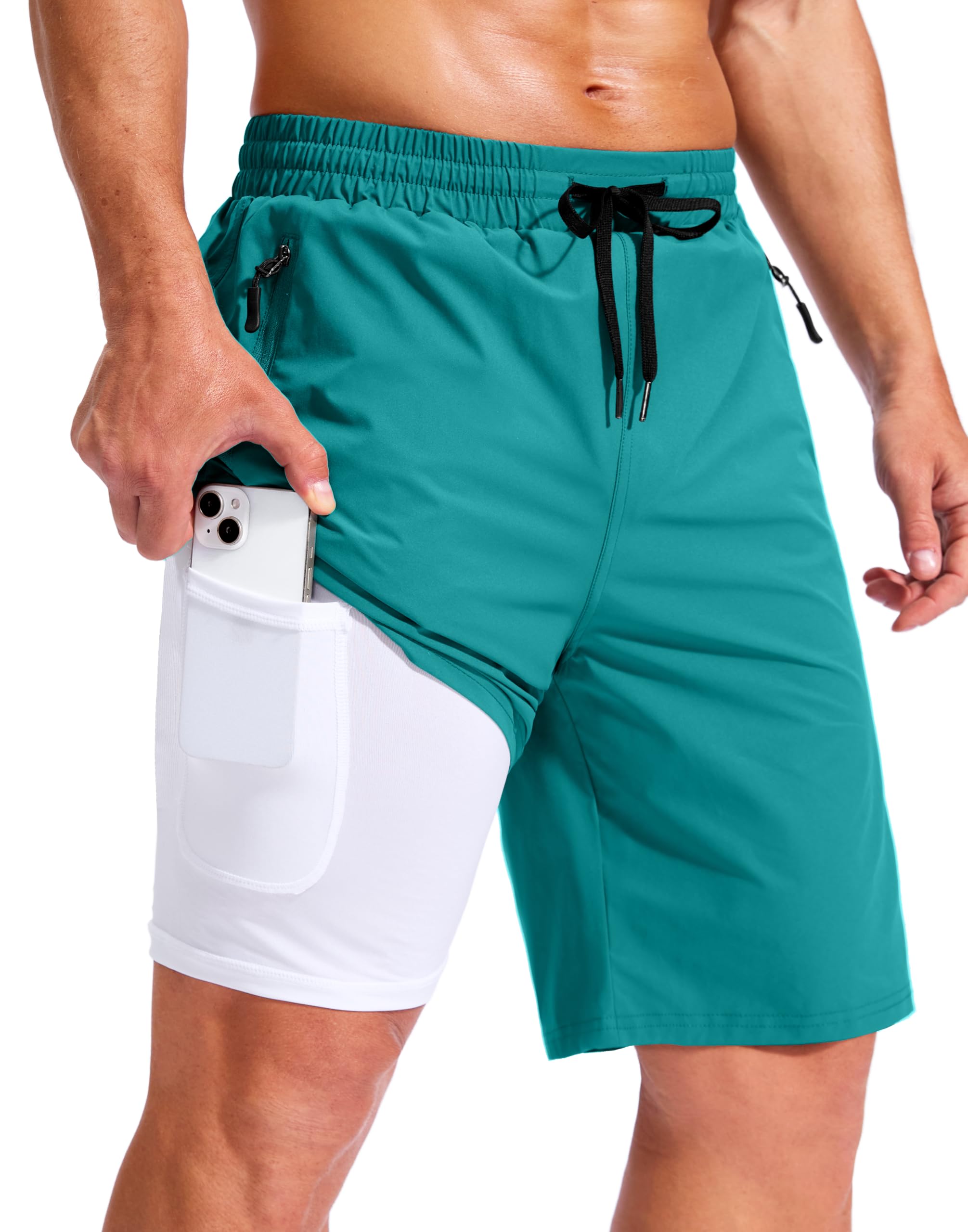 G Gradual Mens Swim Trunks with Compression Liner 7"/9" Board Shorts