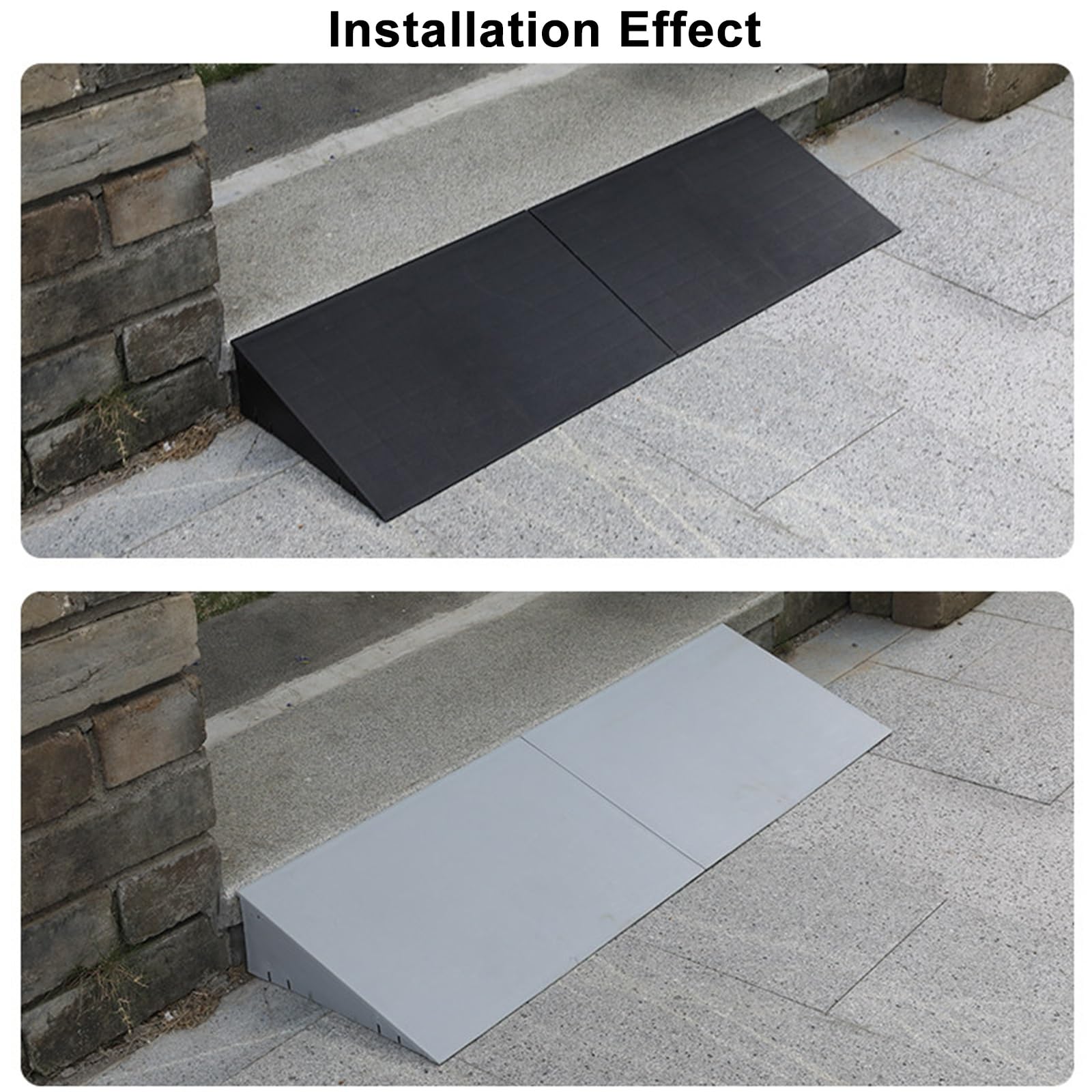 Rampe per Auto Rampe di Carico, Superficie Antiscivolo, Capacità di Carico di 1500 kg, per Banchine di Carico Biciclette Veicoli Sedie a Rotelle(Gray,50x38x15cm/20x15x5.9in)