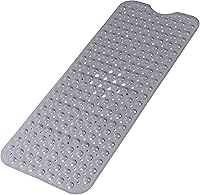 Vista 1 de Large Non Slip Bathtub Mat, Extra Long Bath Mat for Tub, 40 x 16 Inch, Machine Washable Shower Mats with Suction Cups and Drain Holes, Bath Tub Mats