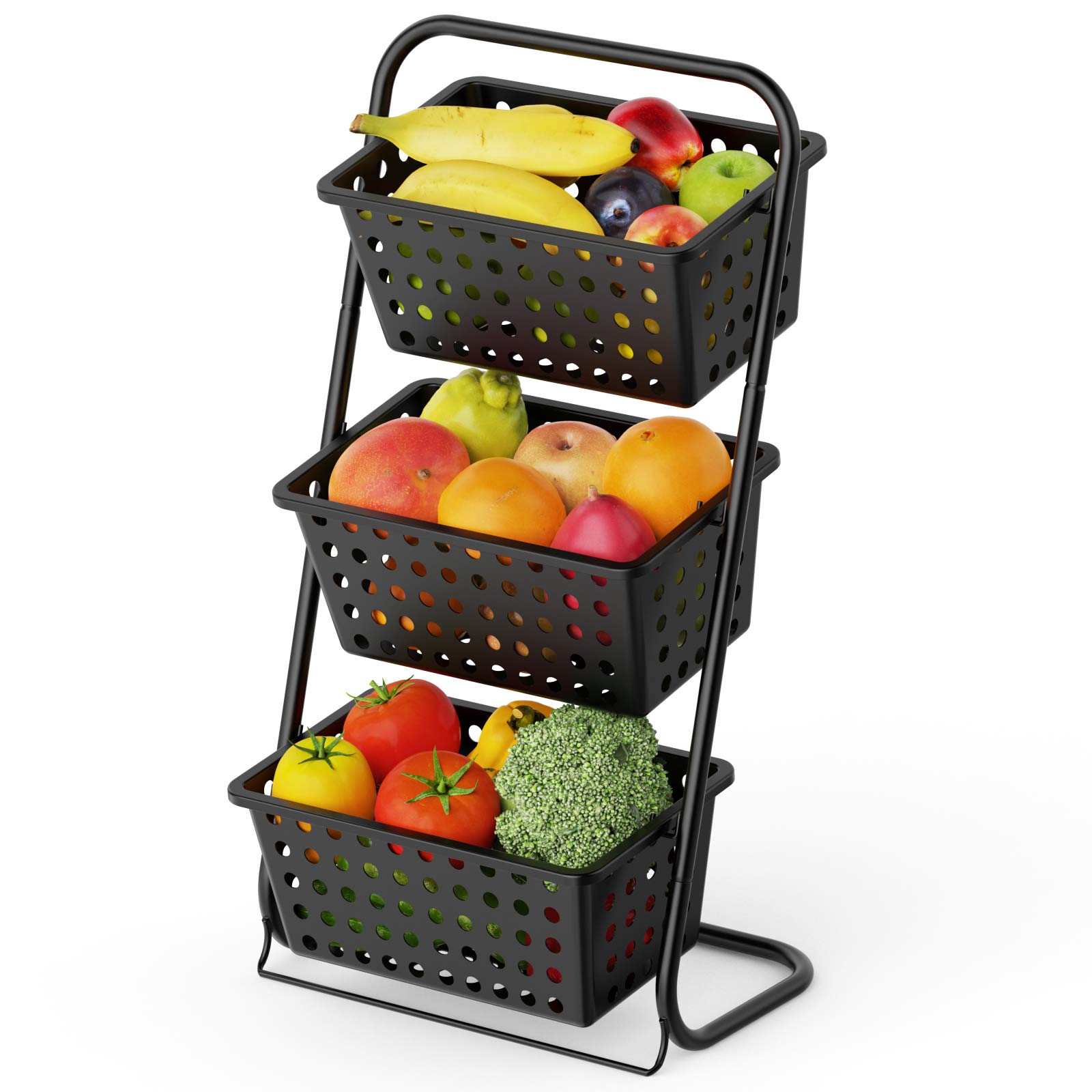 Buy 3 Tier Fruit Basket Stand, Cambond Market Basket Stand Countertop
