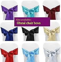 Vista 6 de Obstal 50 cintas elásticas de elastano para sillas de recepción de boda, bandas elásticas universales para sillas con hebilla deslizante