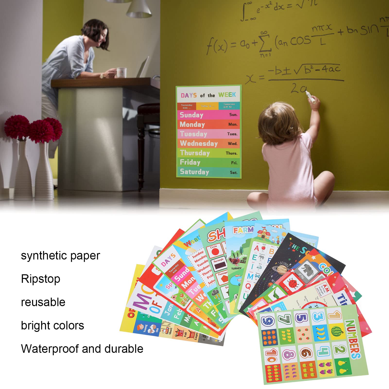 Affiches éducatives,12 Pièces D'affiches éducatives Pour Enfants, Affiches Préscolaires, Affiches D'apprentissage De Dessin Animé Anglais Imperméable Affiches éducatives,12 Pièces D'affiches éducatives Pour Enfants, Affiches Préscolaires, Affiches D'apprentissage De Dessin Animé Anglais Imperméable