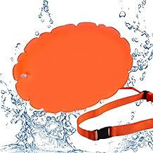 Boa Gonfiabile, Boa da Nuoto, Galleggiante da Nuoto, Boa di Nuotata, Adatto per Spiaggia Sport D'acqua, Surf, Snorkeling, Gli Appassionati di Nuoto e Triathlon, Doppio Airbag, 50 x 40cm