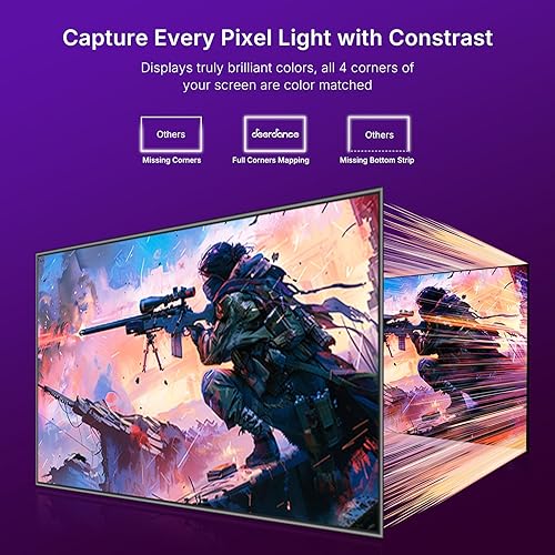 Miniatura 3 de deerdance Retroiluminación LED para Smart TV con sincronización HDMI2.0 4K60Hz, tira de luces LED y cambio de color controlado por aplicación para