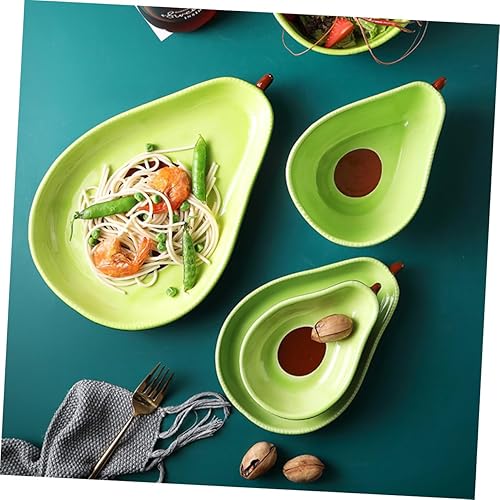 Miniatura 5 de BESTOYARD 3 unids plato de aguacate bandeja mini platos bandejas de frutas contenedores de decoración de frutas platos ensalada postre platos salsa