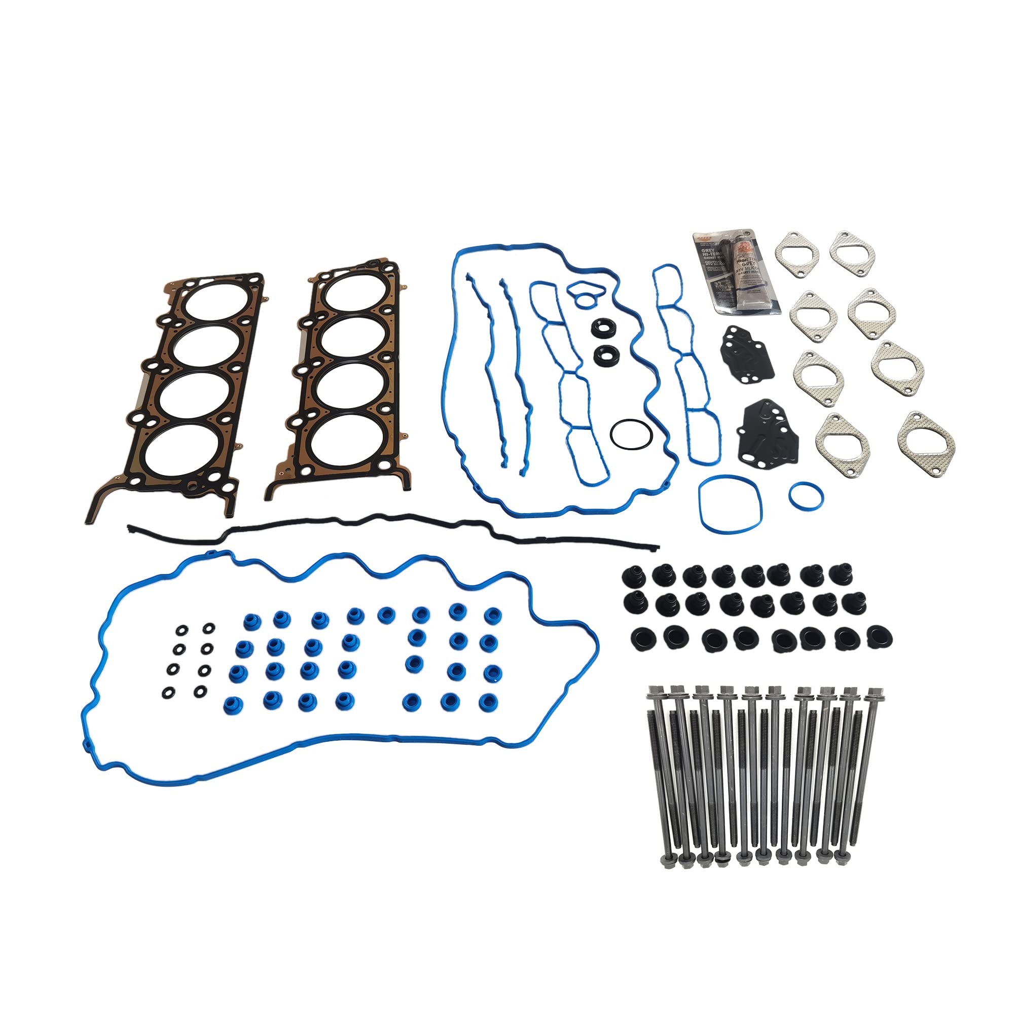 Partsflow Engine Cylinder Head Gasket Bolts Set For Ford Mustang 4.6L 281CID V8 SOHC (24 Valves) VIN.Code "H" 2009-2010 OE#HS26308PT-2,ES72798
