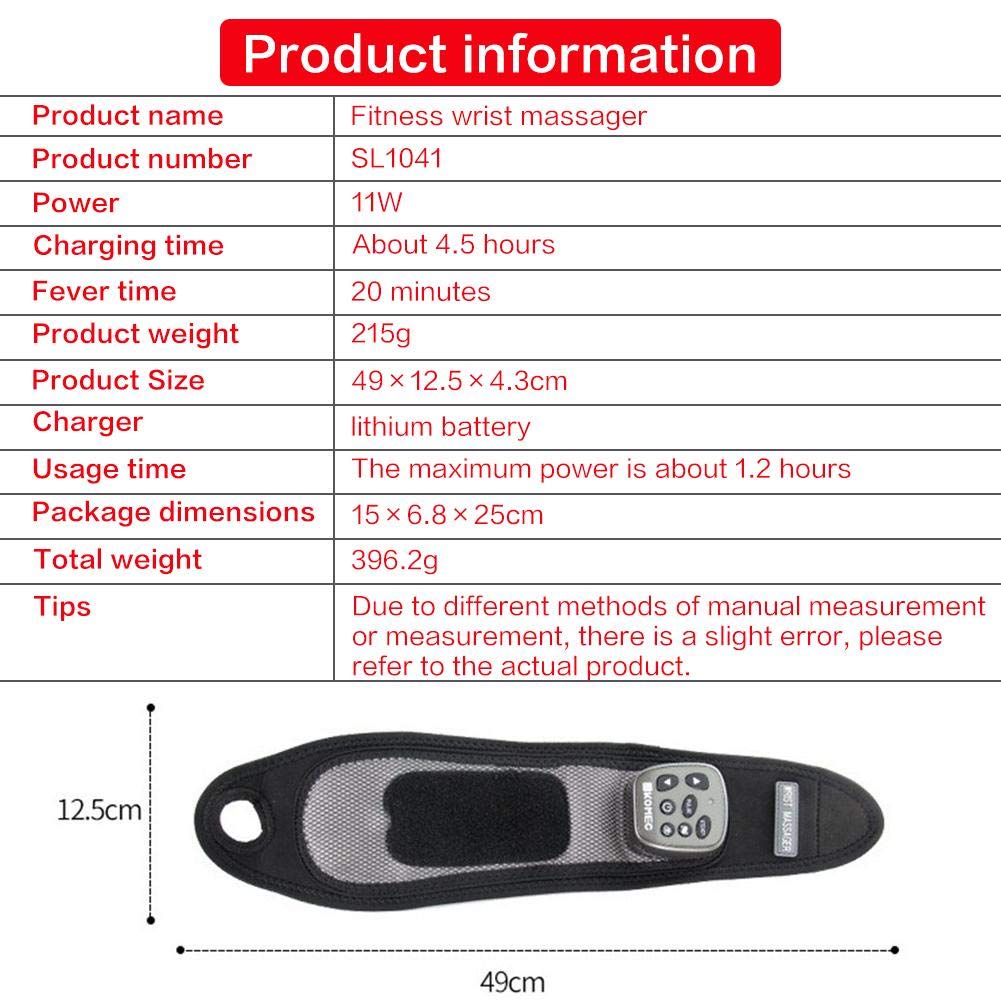 Onе-Dау Sаlе: Uр tо 40% оƒƒ Wrist Brace, Hand Compression Carpal Tunnel Wrist Support Multifunctional Electric Vibration Massage Wrist Heating Brace and Hand Pain Relief, Removable Splint for Both Right and Left Hands (Hand)