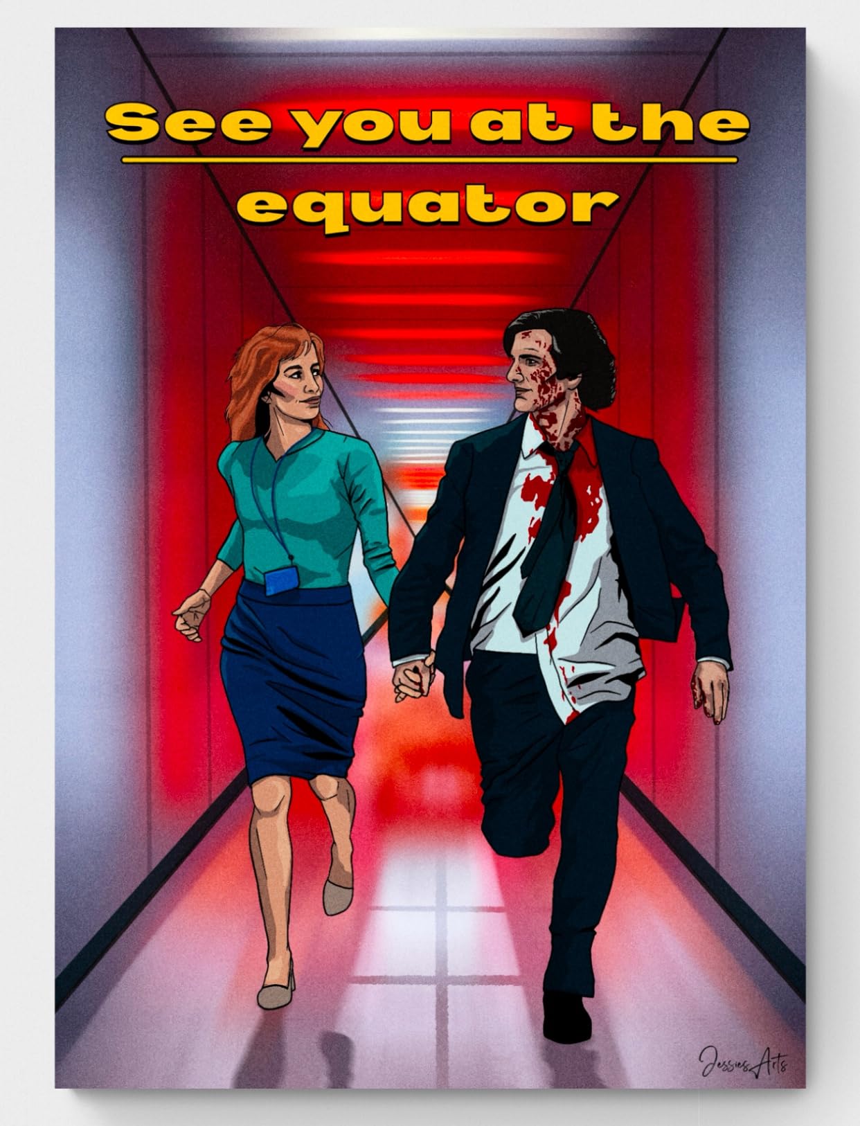 Helly R & Mark S | Season 2 finale Severance Art Print | JHollyArt Fan Art | Premium Poster (A5 - unframed)