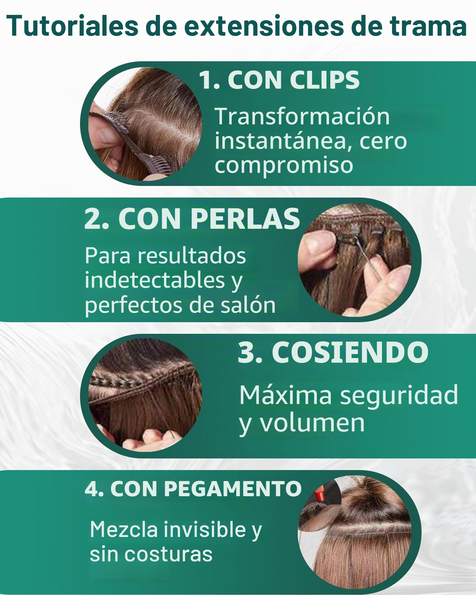 RUNATURE Extensiones Cortina Pelo Natural Rubio Ceniza Oscuro y Rubio Claro 35cm 100g Extensiones en Cortinas de Cabello Humano Liso #18AP60