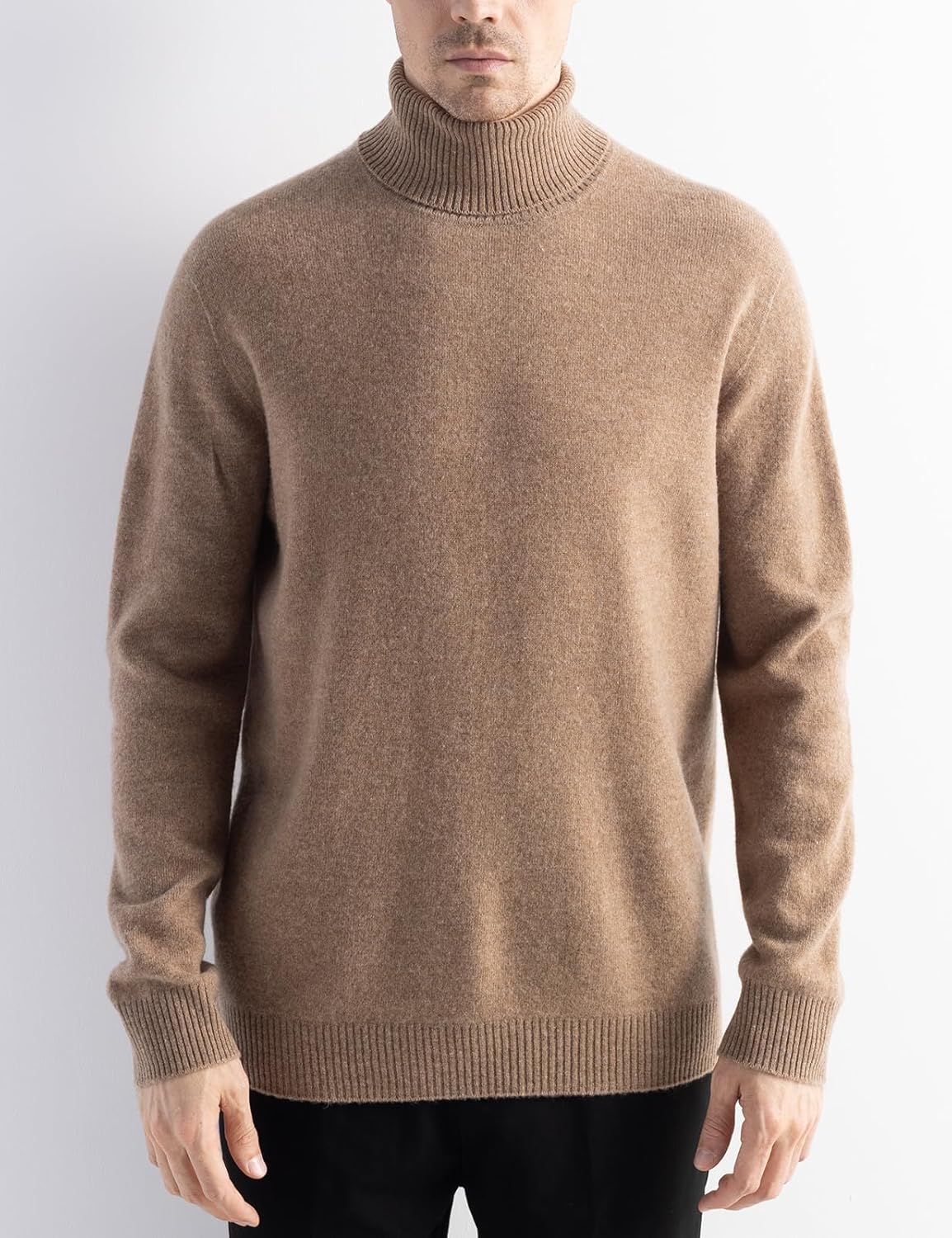 Chanyarn Men's 100% Merino Wool Sweater 2025 Fall Winter First-Line Ready to Wear High Neck Long Sleeve Seamless Knit Sweater - Image 2