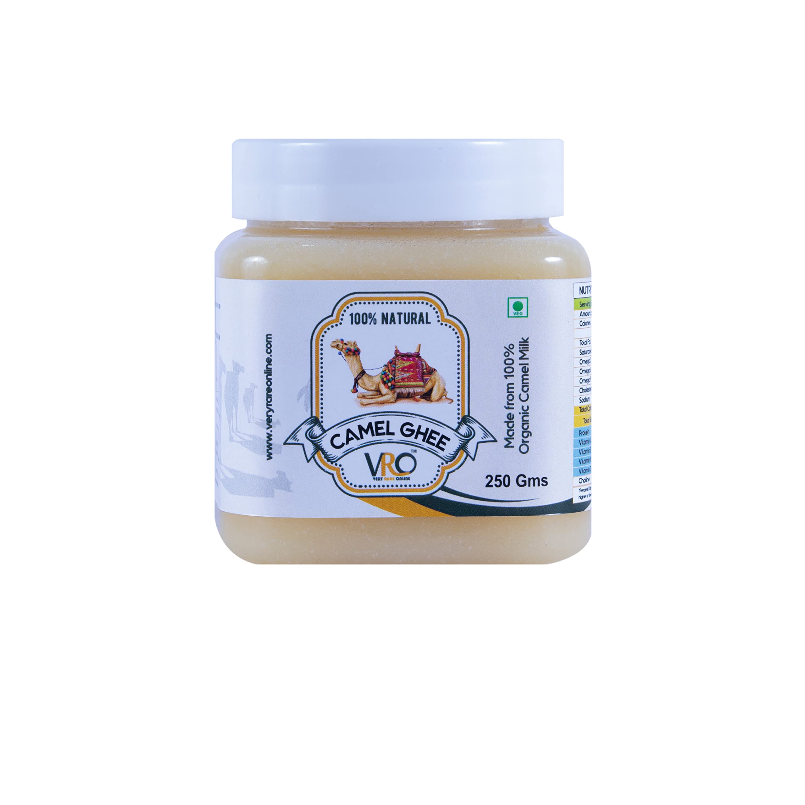 VRO VERY RARE ONLINE 100% Pure Camel Ghee For Height Increase|Organic Low-Fat Camel Ghee With Diabetic Benefits|Ayurvedic Essentials, (Pack Of 1),250 Grams (B09VNRPYJ2) Amazon Price History, Amazon Price Tracker