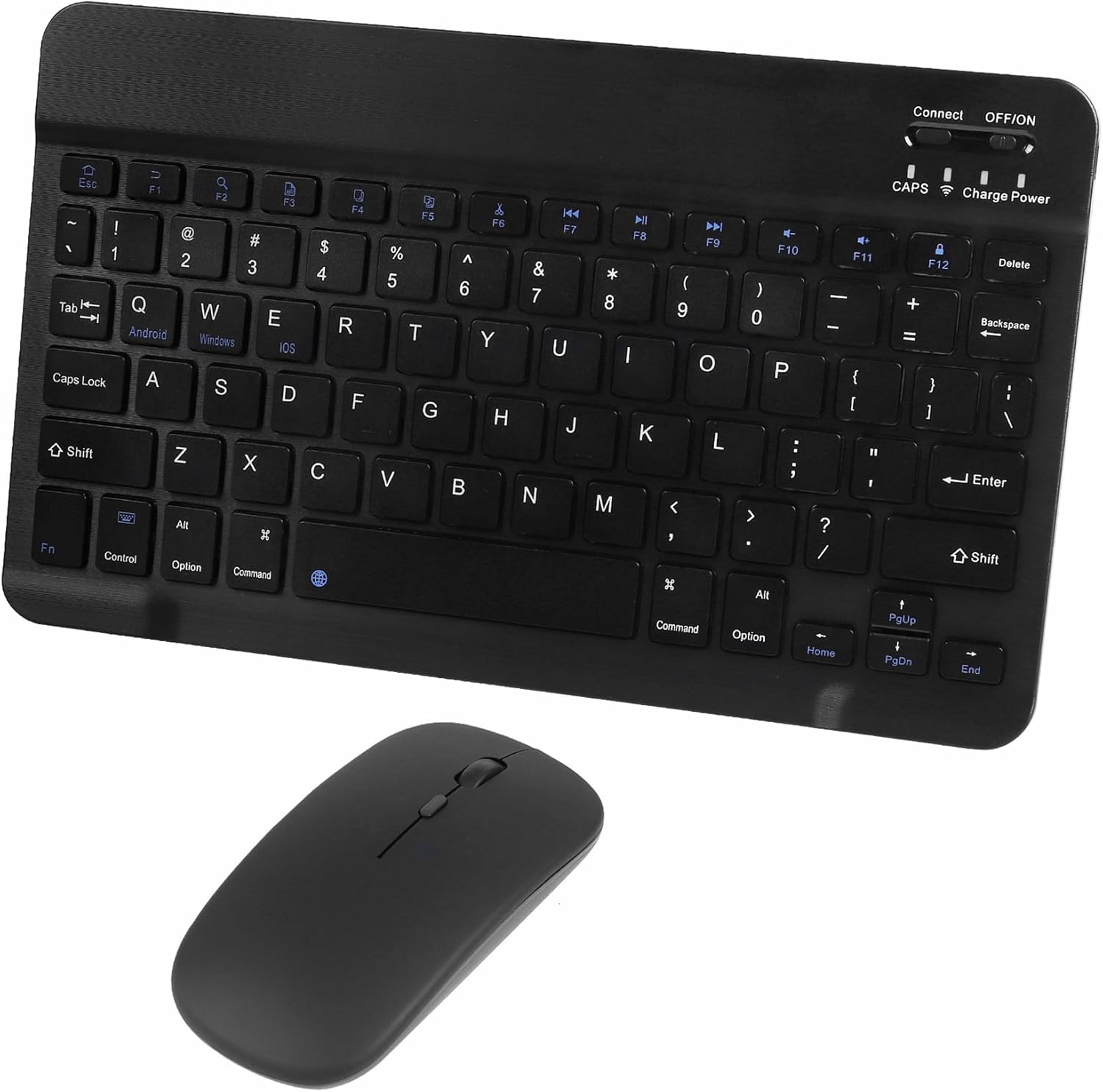 Bluetooth Keyboard and Mouse Combo,Portable Rechargeable Slim Wireless Keyboard and Mice for Computer/Desktop/PC/Laptop/Surface and Windows 10/8/7(Black)